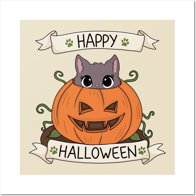 Cat online in pumpkin